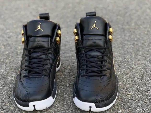 Rep LUCY Gold-White Black Retro 12 Air Jordan AO6068-007 'Reptile' Metallic 0426